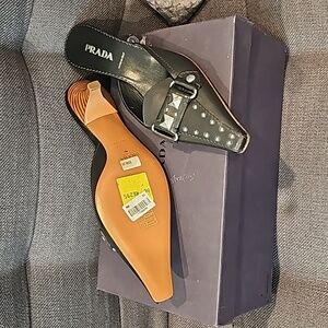Prada black mules